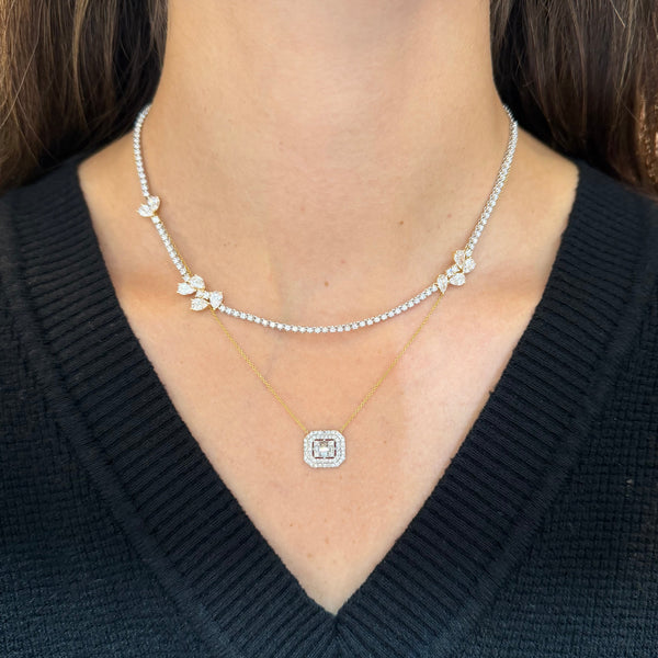 14K GOLD DIAMOND HATTIE NECKLACE