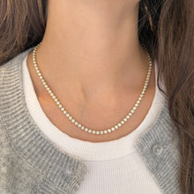 14K GOLD LAB GROWN DIAMOND BEZEL TENNIS NECKLACE