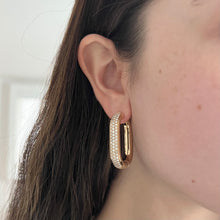 14K GOLD DIAMOND ALESSIE HOOPS