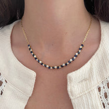 14K GOLD DIAMOND SAPPHIRE SAMANTHA NECKLACE
