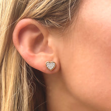 14K GOLD DIAMOND SMALL DYLAN HEART STUDS