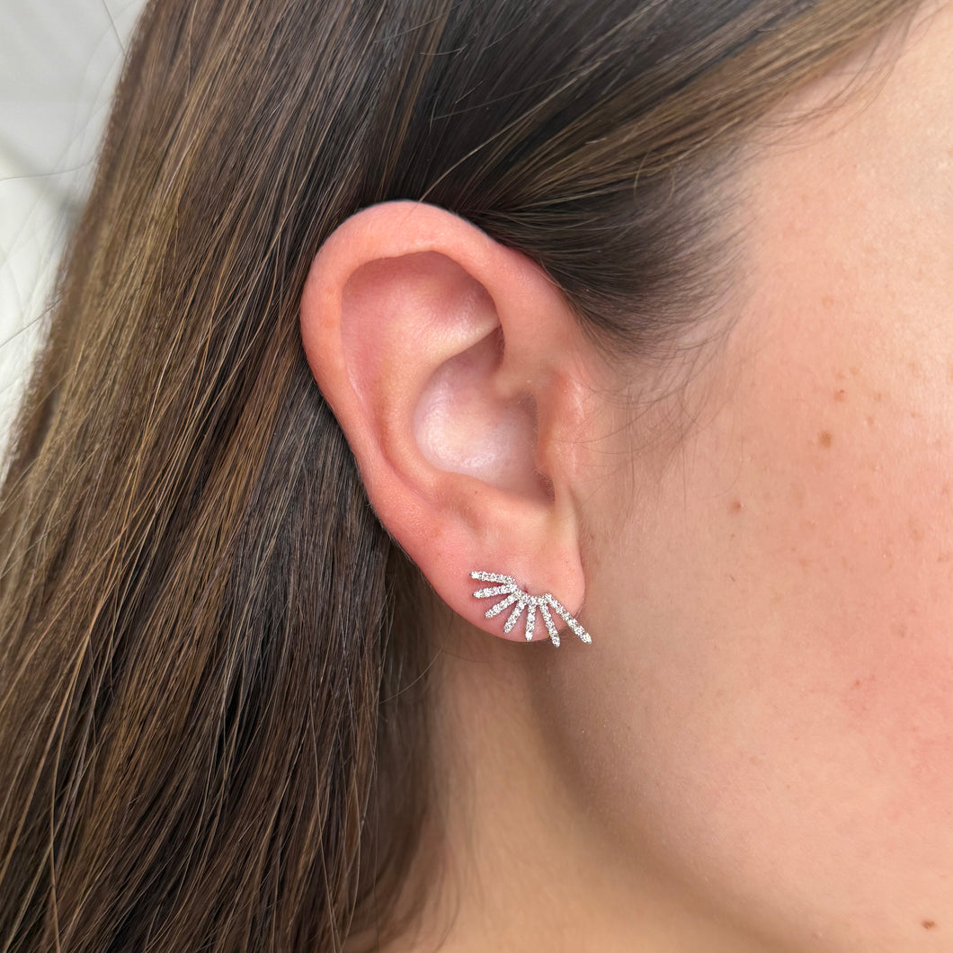 14K GOLD DIAMOND RACHEE STUDS
