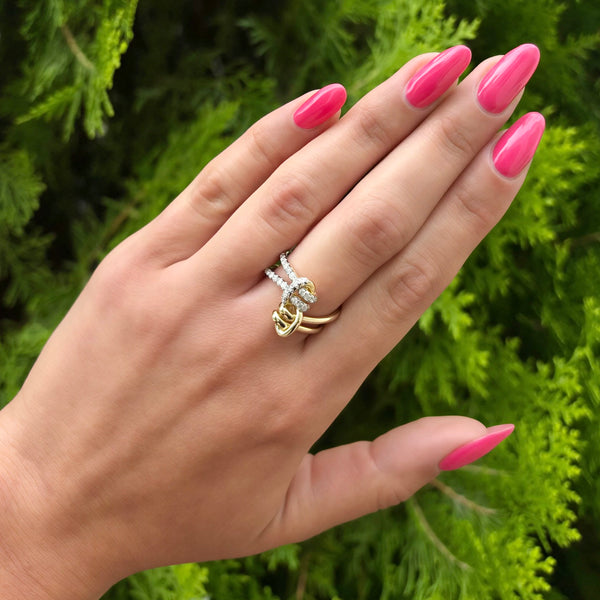 14K GOLD DIAMOND ANNA RING