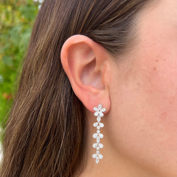 14K GOLD DIAMOND RISA EARRINGS