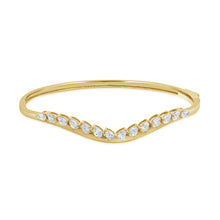 14K GOLD DIAMOND SHELLEY BANGLE