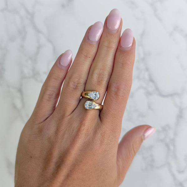 14K GOLD DIAMOND DARA PEAR RING