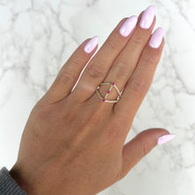 14K GOLD DIAMOND RUBY MAE RING