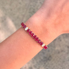 14K GOLD DIAMOND AND RUBY TARA BRACELET