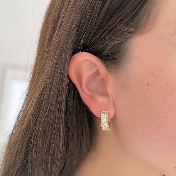 14K GOLD DIAMOND CAMILLE HUGGIES