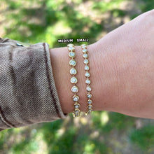 14K GOLD DIAMOND MEDIUM ALLEGRA BEZEL TENNIS BRACELET