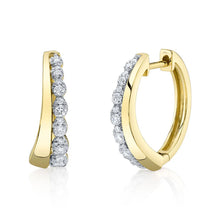 14K GOLD DIAMOND ASHLEE HOOPS