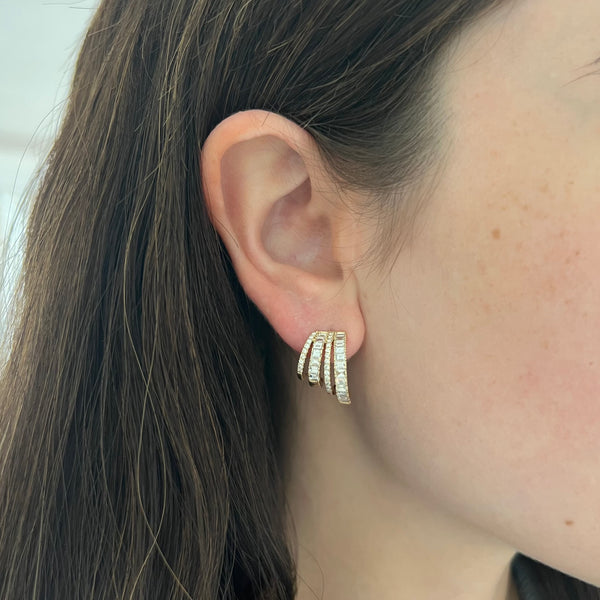 14K GOLD DIAMOND CALLIE EARRINGS