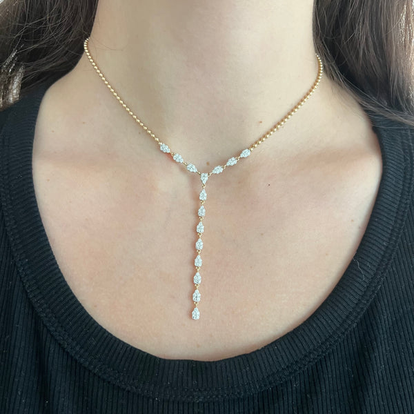 14K GOLD DIAMOND FARRAH LARIAT