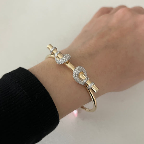 14K GOLD DIAMOND AMANDA BANGLE