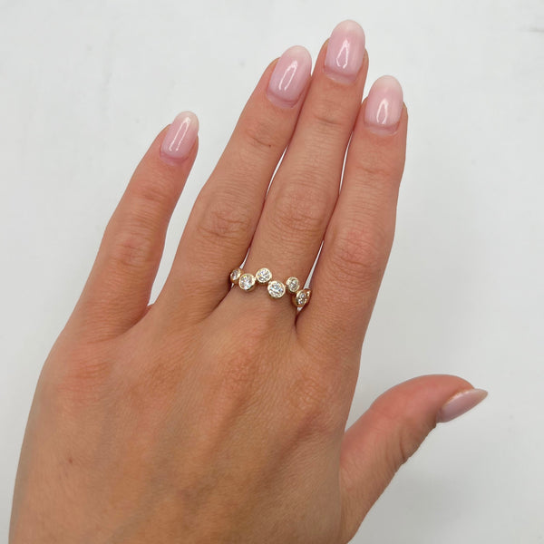 14K GOLD DIAMOND PHOEBE BEZEL RING