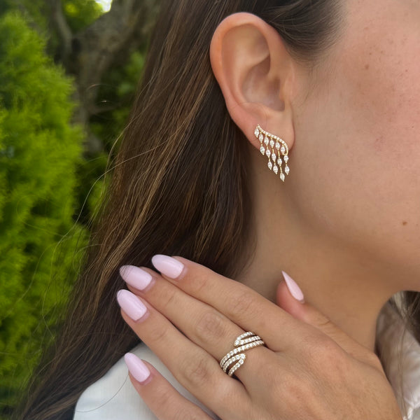 14K GOLD DIAMOND LYNN EARRINGS