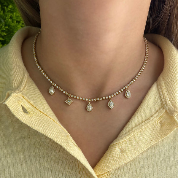 14K GOLD DIAMOND SARA NECKLACE