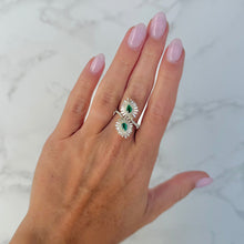 14K GOLD DIAMOND EMERALD NATALIE RING