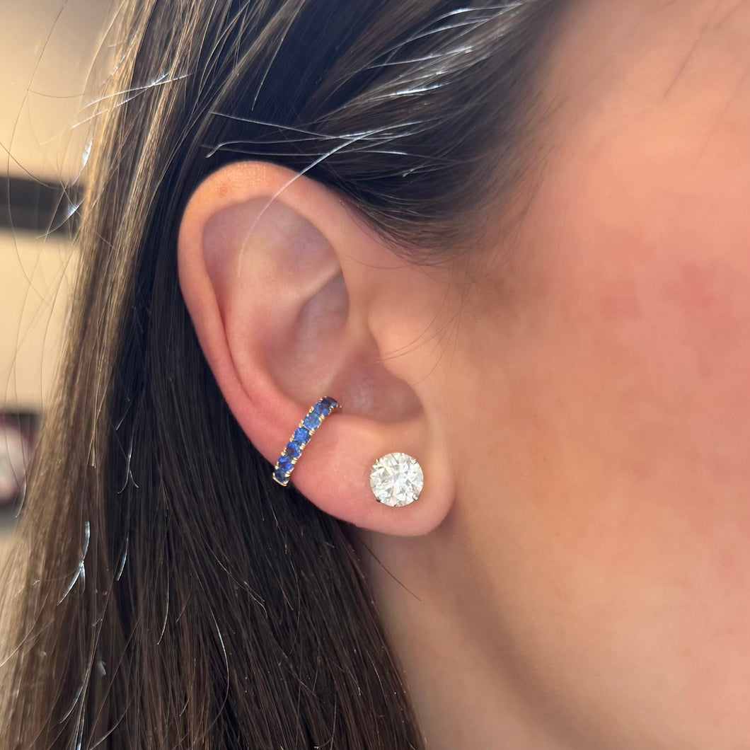 14K GOLD SAPPHIRE SARI EAR CUFF