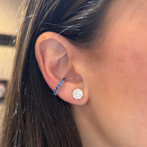 14K GOLD SAPPHIRE SARI EAR CUFF