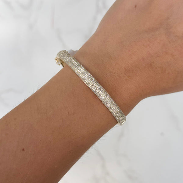 14K GOLD DIAMOND ALLIE BANGLE