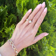14K GOLD DIAMOND CYNTHIA DOUBLE CLOVER RING