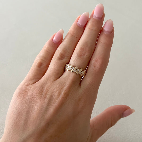 14K GOLD DIAMOND KAITLAN BEZEL RING