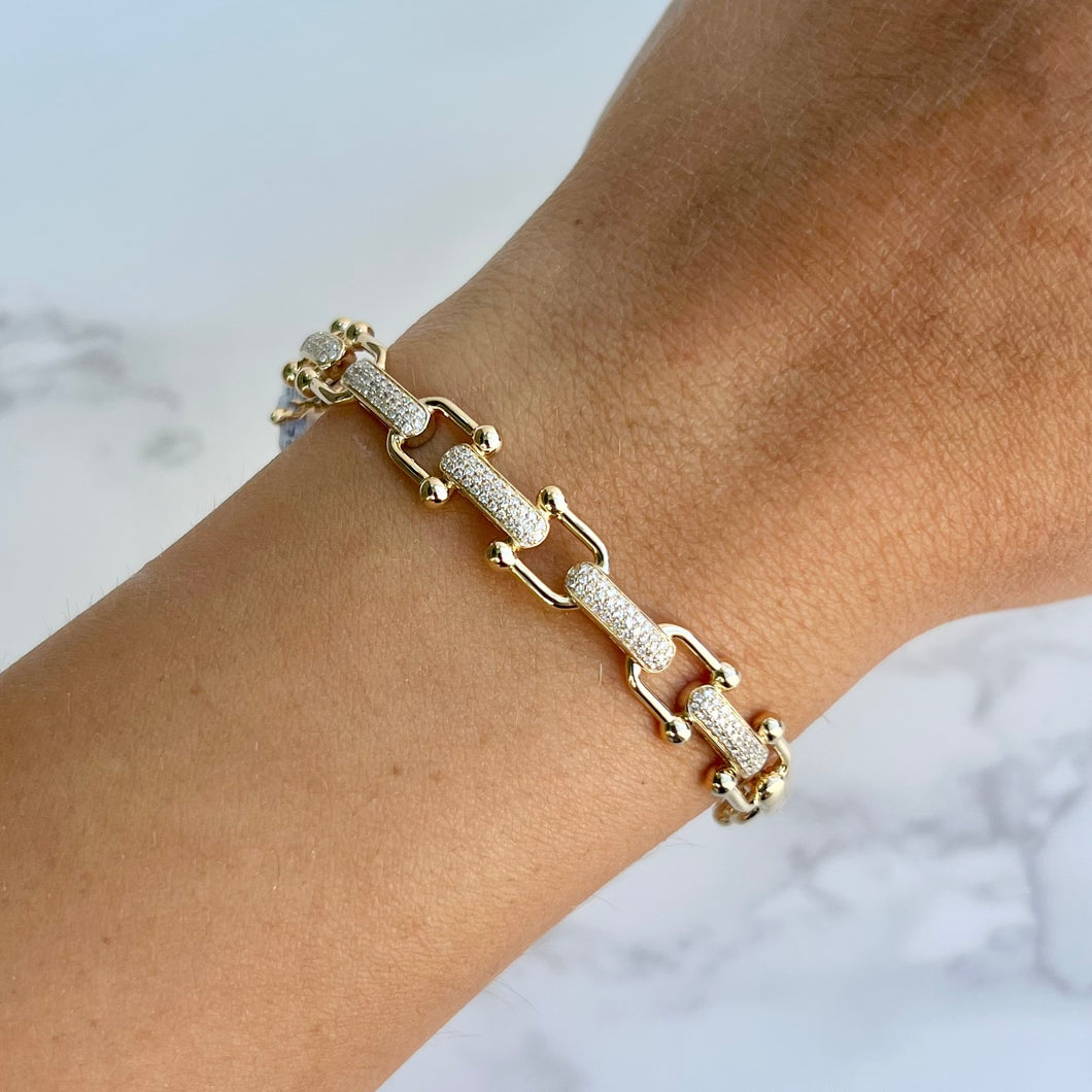 14K GOLD DIAMOND JESSA BANGLE