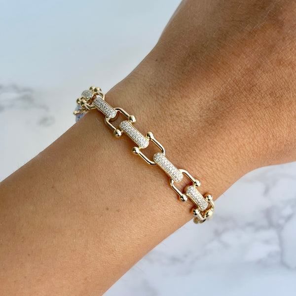 14K GOLD DIAMOND JESSA BANGLE