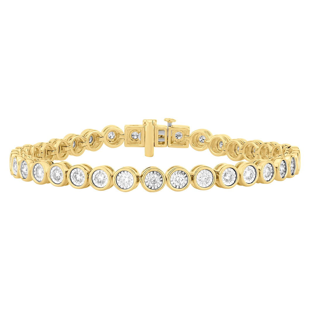 14K GOLD DIAMOND FAY BEZEL BRACELET