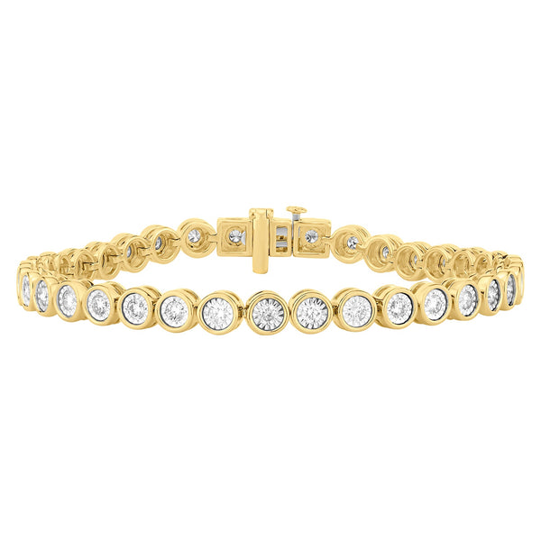 14K GOLD DIAMOND FAY BEZEL BRACELET