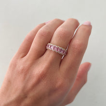 14K GOLD DIAMOND PINK SAPPHIRE SARIT RING