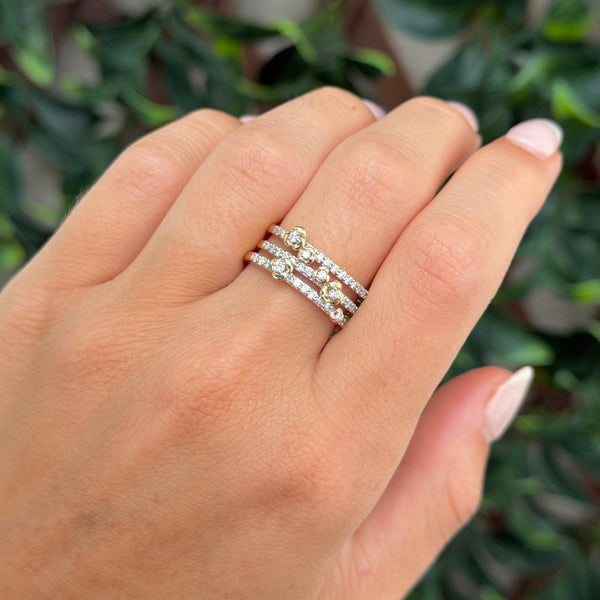 14K GOLD DIAMOND JOJO RING