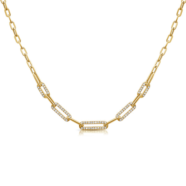 14K GOLD DIAMOND GIA NECKLACE