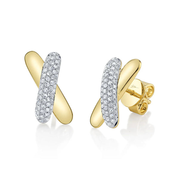 14K GOLD DIAMOND BLAKE STUDS