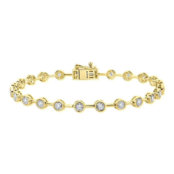 14K GOLD DIAMOND RAYLEE BEZEL BRACELET