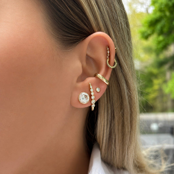 14K GOLD DIAMOND KACEY BEZEL EARRING