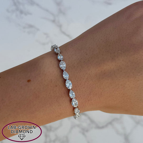 14K GOLD LAB GROWN DIAMOND EVA TENNIS BRACELET