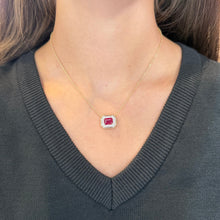 14K GOLD DIAMOND AND RUBY ZOE NECKLACE