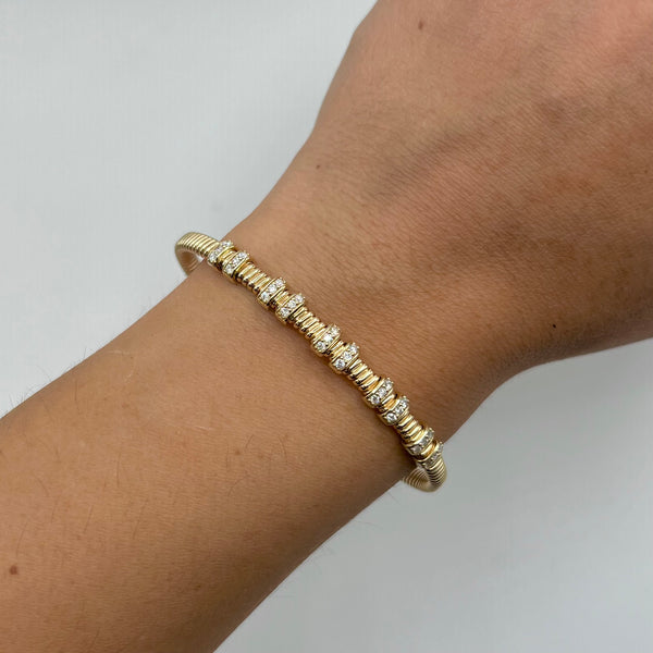 14K GOLD DIAMOND KIRA BANGLE