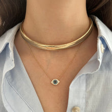 14K GOLD OMEGA CLOUD NECKLACE