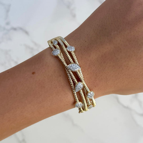 14K GOLD DIAMOND ALYSSA BANGLE