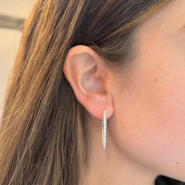 14K GOLD DIAMOND CELESTE HOOPS