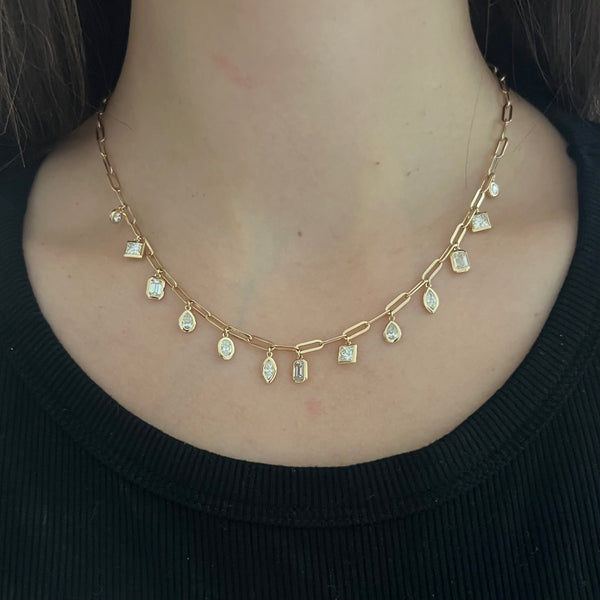 14K GOLD LAB GROWN DIAMOND TESSA NECKLACE