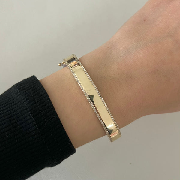 14K GOLD DIAMOND CAITLIN BANGLE