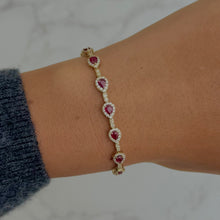 14K GOLD DIAMOND RUBY CAROLINE BRACELET