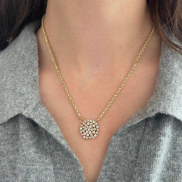 14K GOLD DIAMOND BEVY ROPE NECKLACE
