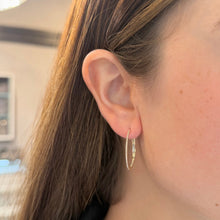 14K GOLD DIAMOND SMALL DALIA HOOPS