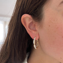 14K GOLD DIAMOND DVORA HOOPS