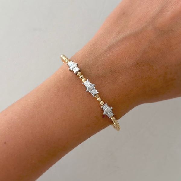 14k GOLD DIAMOND ALISSA FLEX BANGLE